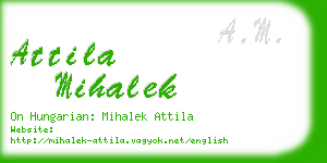 attila mihalek business card